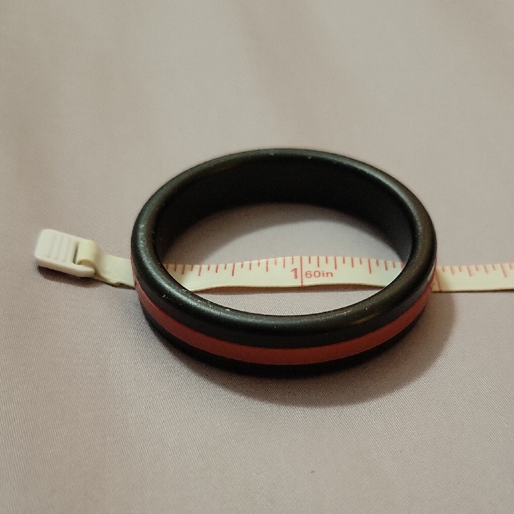 Black and Red Metal Cockring